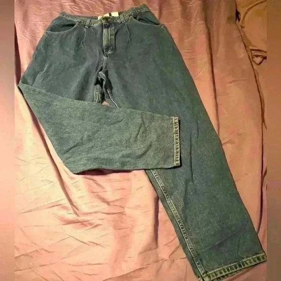 Women's Eddie Bauer Sz 18 Petite 30" Inseam Pleated Front Denim Jeans Str. Leg - Picture 1 of 7